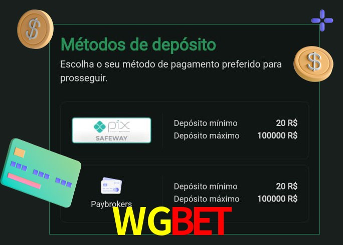 O cassino WGBET oferece uma grande variedade de métodos de pagamento